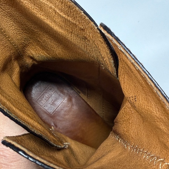 FRYE High Heel Boho Cowgirl Roper Boots  Leather Andrea S-490 Sz 7 - Picture 10 of 10